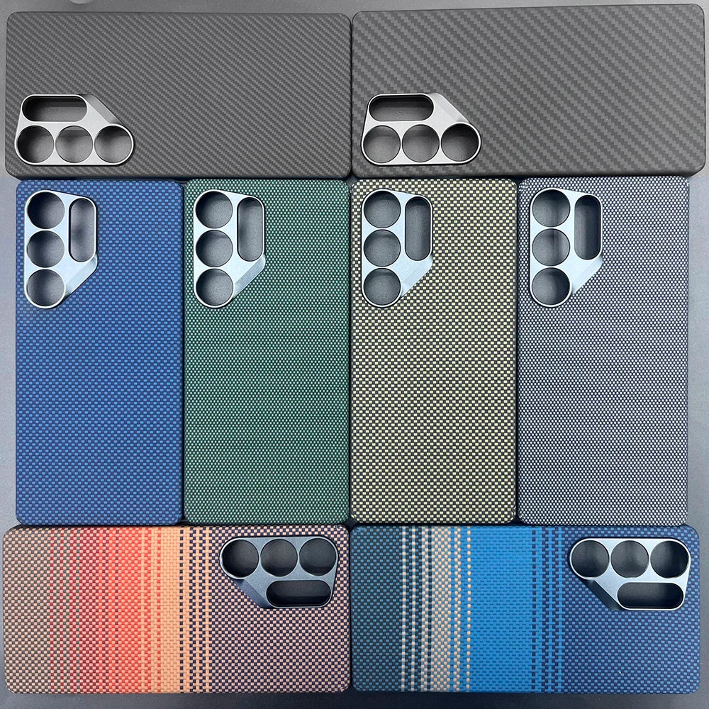 Carbon Fiber Case For Samsung Galaxy S25 Ultra/S25+/S25/S25 Edge Lens Camera Protection Aramid Fiber Cover Lightweight Slim Case