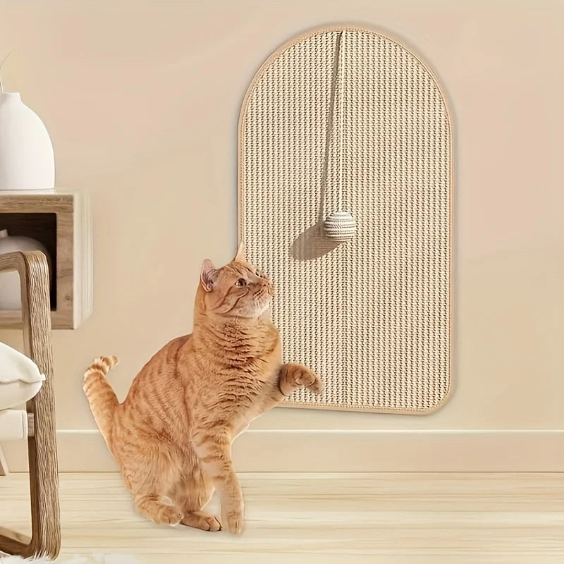 Sisal Cat Scratching Pad - Durable, Sofa-Safe Scratch Board with Playful Toy for Cats, Cat Mat Imagen secundaria del producto