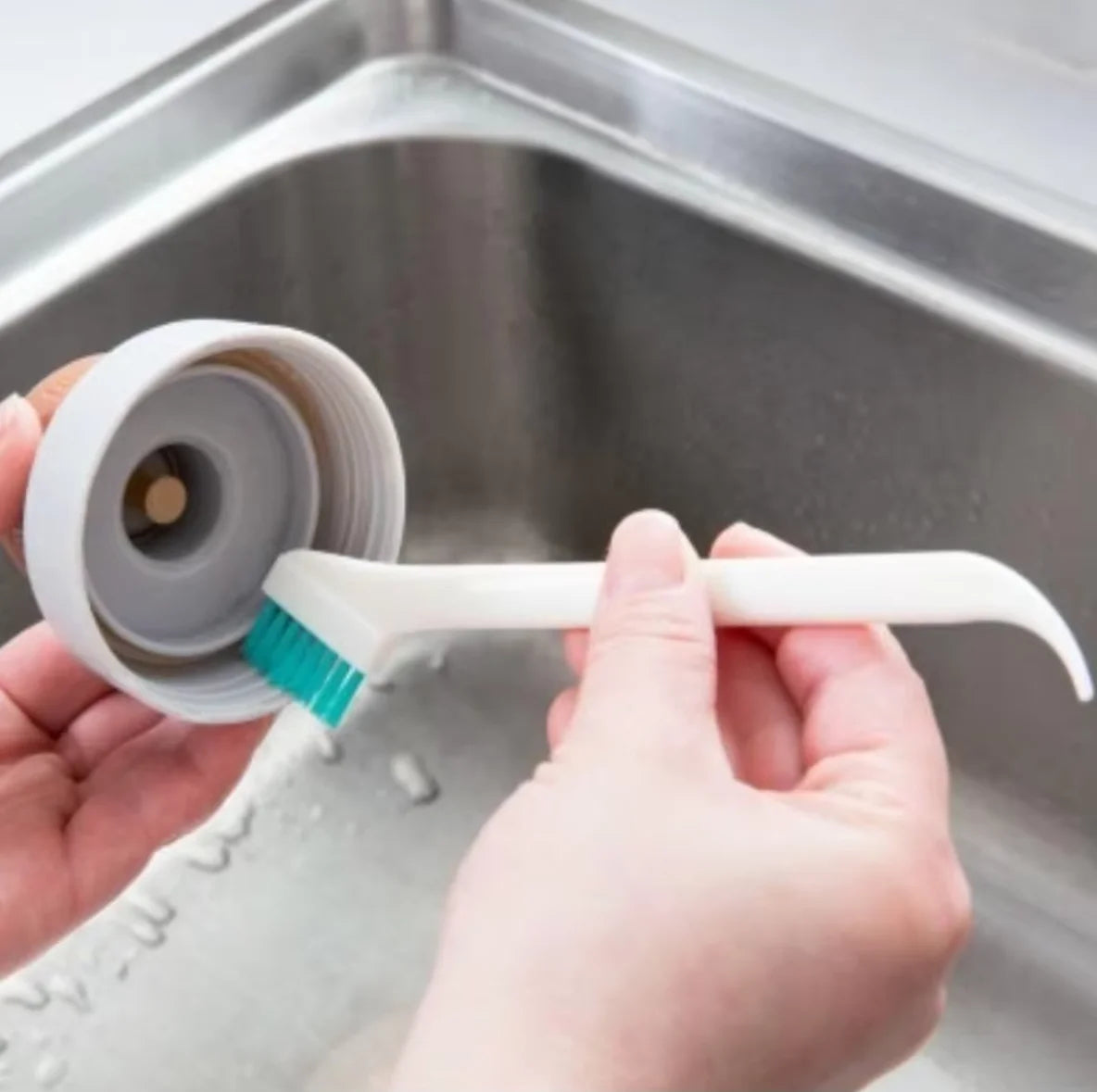 2 Pcs/Set cleaning narrow brush long handle portable gap baby bottle gap cleaning brush household kitchen tool small brush Image secondaire du produit
