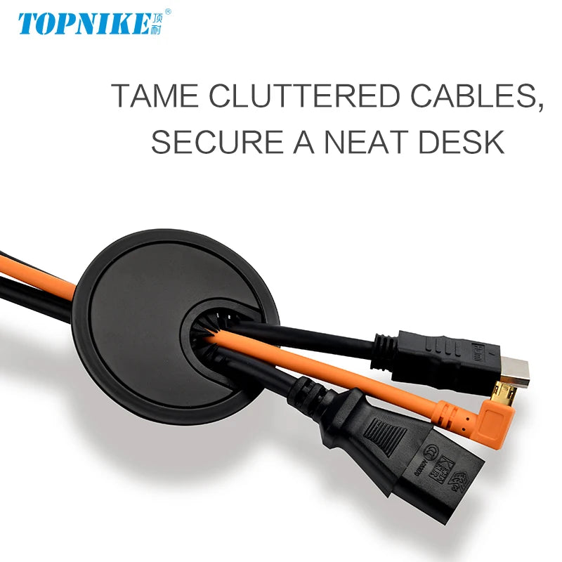 50/53/60mm Office Table Wire Hole Covers Computer Desk round metal decoration box Furniture Hardware Fittings