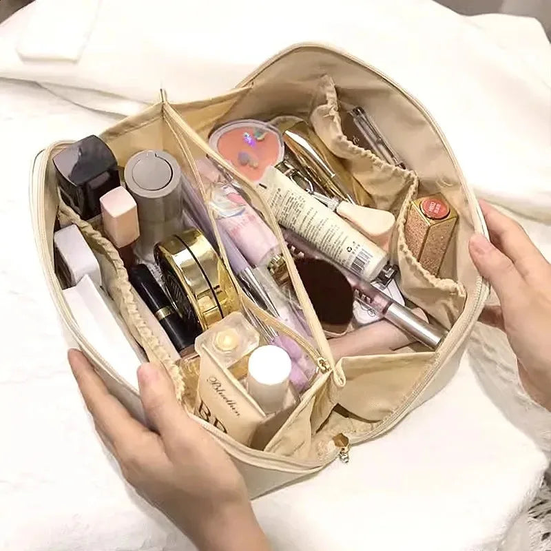 Large Capacity Makeup Bag Waterproof Cosmetic Bag Layered Storage Travel Toiletry Organizer for Cosmetics Skincare