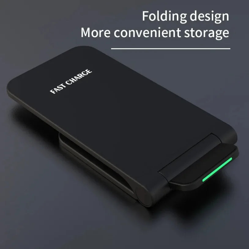 Fast Wireless Charger Stand Pad for iPhone 17 16 15 14 13 Pro Samsung Xiaomi Phone Chargers Induction Fast Charging Dock Station