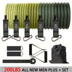 Resistance strap with handle: used for muscle training, strength building, body shaping, yoga, home fitness equipment - natural