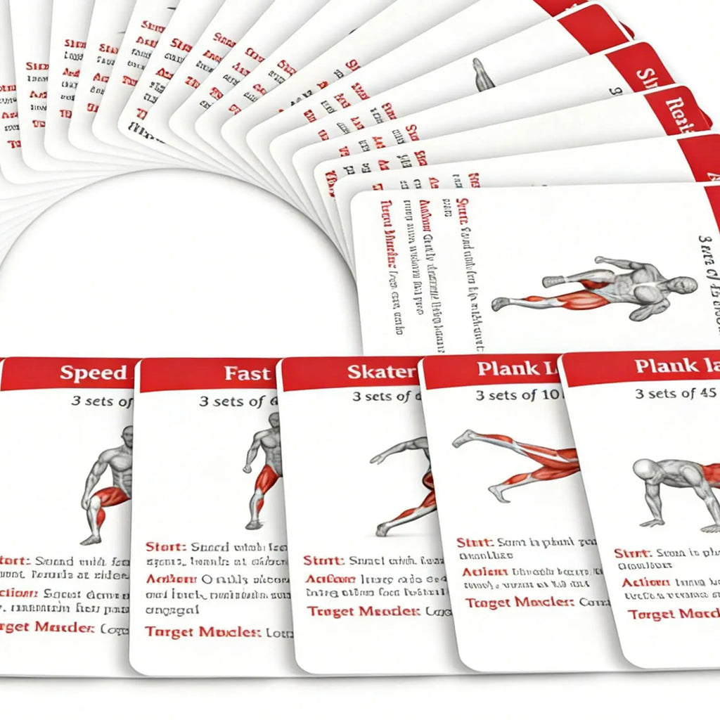 36pcs Fitness Cards Comprehensive Guide To Core Strength  Aerobic Training Exercises Guide Fitness Equipment Cards for Home Gym