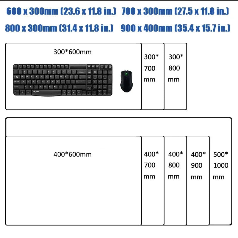 Japan Anime My Hero Academia Mousepad Bakugou Katsuki Large Lock Edge Keyboard Pad For Gamer Computer Desk Mats Anti-slip Rubber
