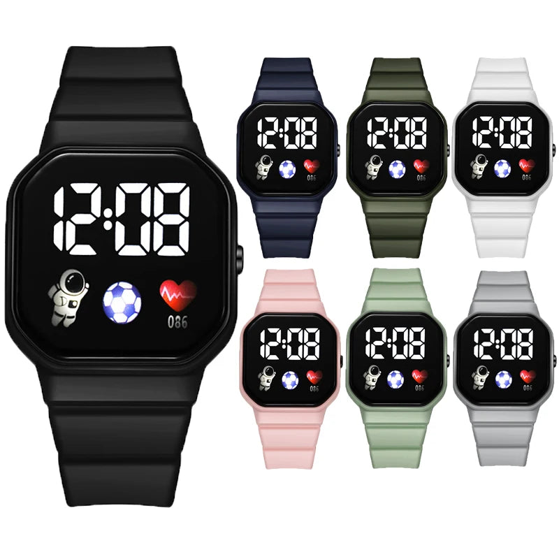 Kids Watch Sport LED Digital Watches Football Silicone Strap Waterproof Electronic Wristwatch for Children Boys Girls Gifts Imagen secundaria del producto