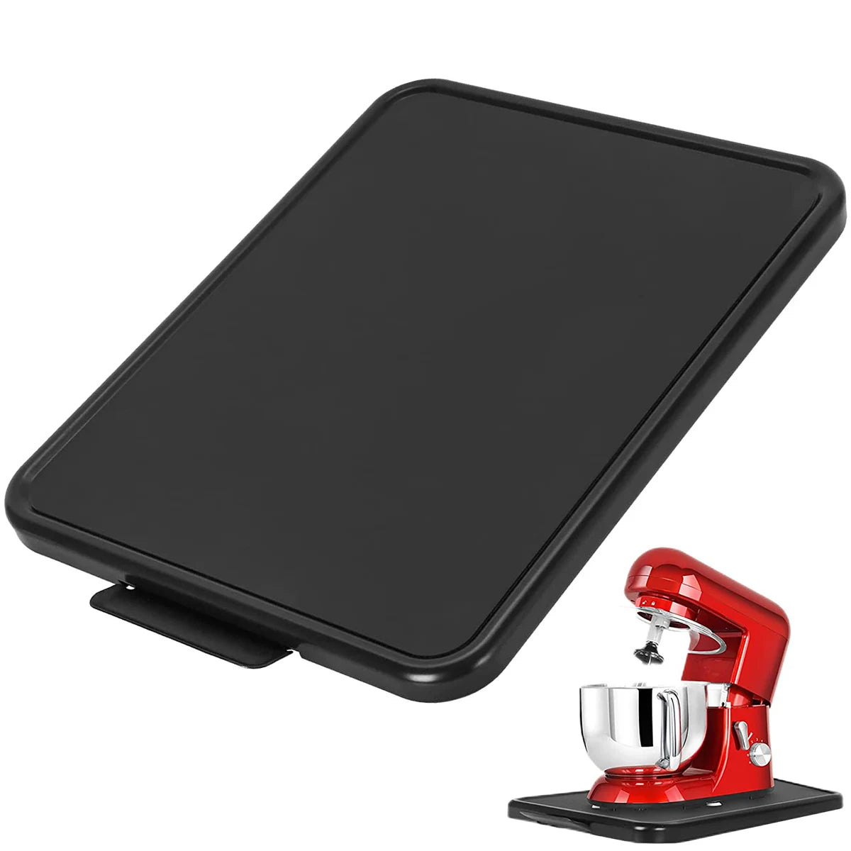 Kitchen Appliance Sliding Tray with Smooth Wheels 16.14×11.81×0.8in Sturdy Non-slip Under Cabinet Appliance Rolling Tray Imagen principal del producto