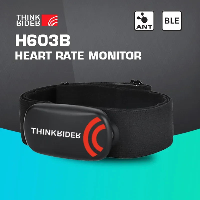 ThinkRider Heart Rate Monitor Chest Strap ANT+ BLE 4.0 Fitness Sensor Compatible Belt Wahoo Polar Garmin Connected Cycl Image principale du produit