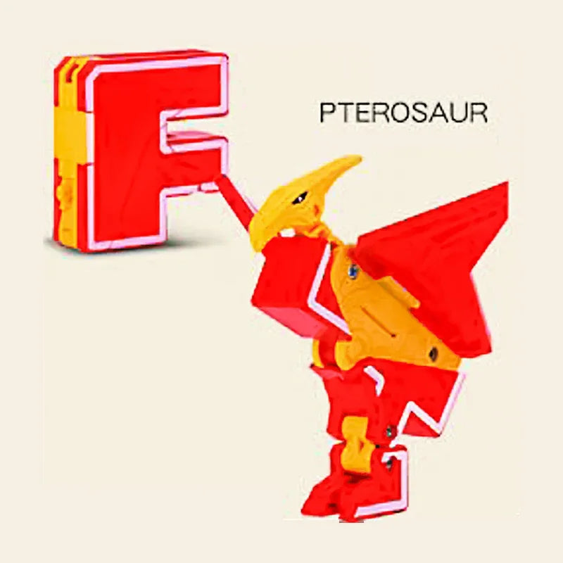 New Learning Toys 26 Letters Learnable Words Transformable  Combinable Robots Alphabet Toys For Kids Gifts Learn Play Robot Toy