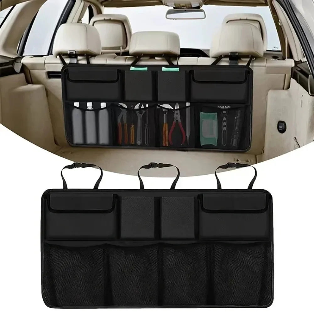 Versatile Oxford Cloth Car Trunk Storage Bag Rear Seat Back Hanging Vehicle Organizer Box for Automobile Interior