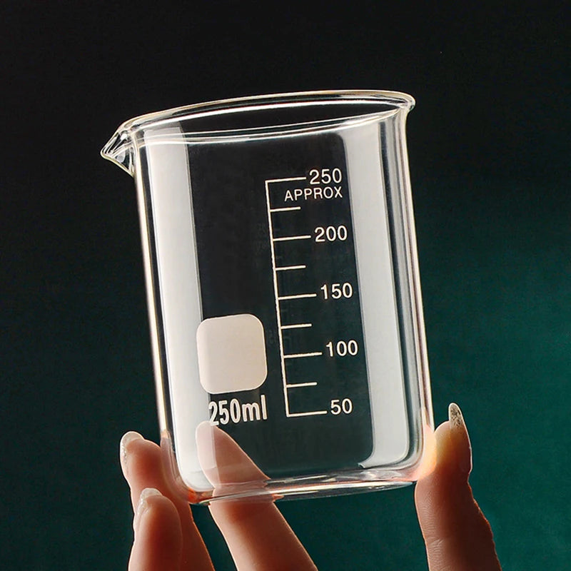 50/100/150/250/500/1000ml High Borosilicate Glass Measuring Cup Clear Scale Cup Laboratory Beaker Kitchen Baking Measuring Cup Main image