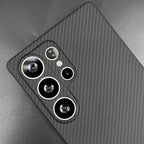 Carbon Fiber Case For Samsung Galaxy S25 Ultra/S25+/S25/S25 Edge Lens Camera Protection Aramid Fiber Cover Lightweight Slim Case