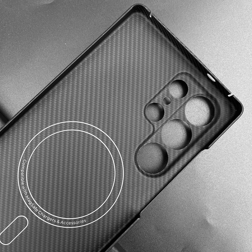 Carbon Fiber Case For Samsung Galaxy S25 Ultra/S25+/S25/S25 Edge Lens Camera Protection Aramid Fiber Cover Lightweight Slim Case