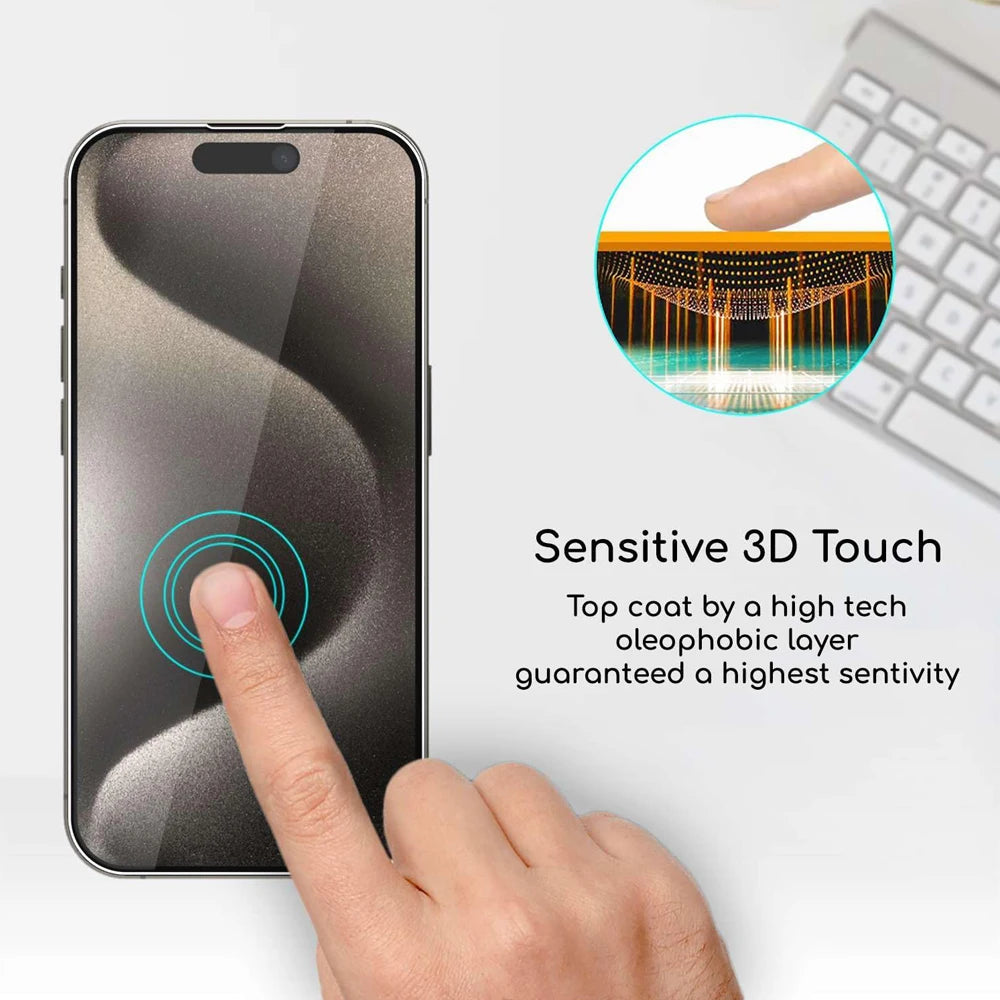 Clear Glass Film For iPhone 17 16 15 Pro Max Screen Protector For iPhone 11 12 13 14 15 Pro Tempered Glass iPhone13 Mini 16 Plus Imagen secundaria del producto