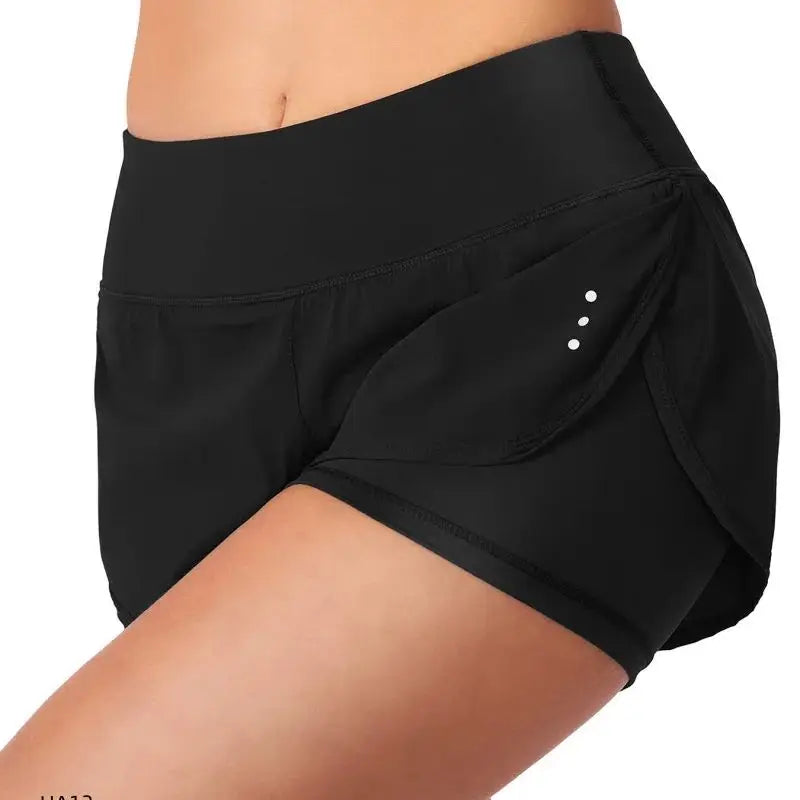 High Waist Breathable Yoga Shorts for Women Elastic Fitness Exercise Running Gym Training Daily Wear Sportswear