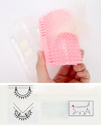 Cat Scratcher Massage Comb - Corner Scratching Brush with Catnip, Pet Deshedding Comb for Hair Removal, Grooming