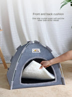 Foldable Cat House Pet Tent Four Seasons Universal Cat and Dog Pet Nest Summer Cool Mat Outdoor Portable Foldable Breathable
