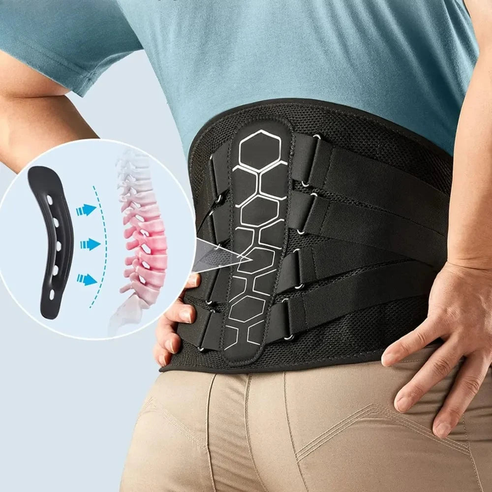 Back Brace for Lower Back Pain, Sciatica, Herniated Disc, Scoliosis, Back Support Belt with Soft Pad, Lightweight Lumbar Support Image principale du produit