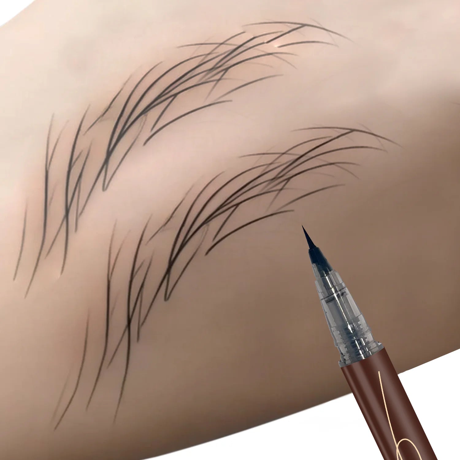 Ultra-fine ultra-fine eyebrow pencil waterproof professional sweat-proof liquid eyeliner Eyebrow dual-purpose durable makeup art Imagen principal del producto