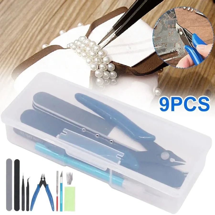 Model Basic Tools  Craft DIY Model Car Hobby Building Repairing Assembly Tool Beginner Handmade Scissors Tweezers Imagem secundária do produto