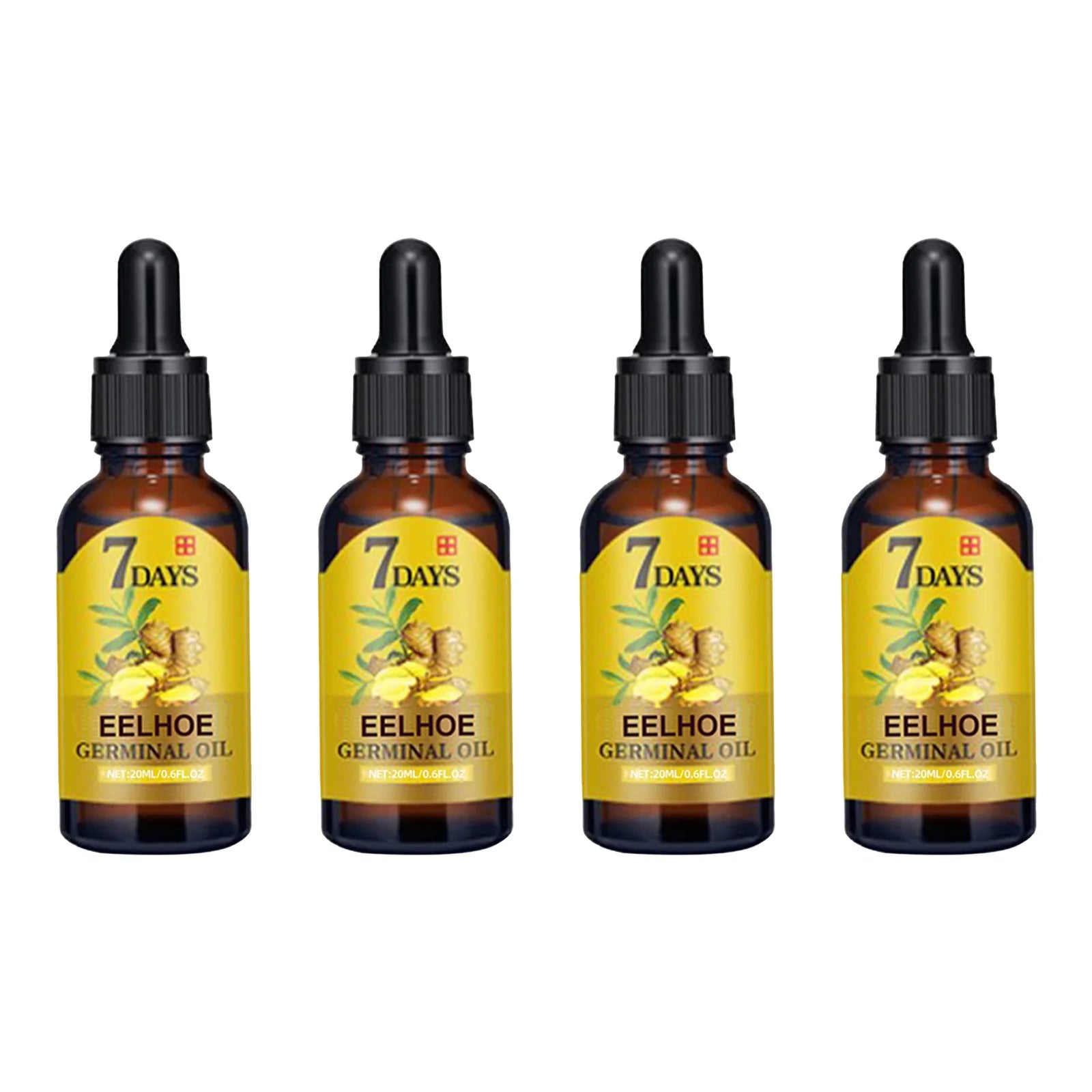 EELHOE 20ml Ginger Hair Growth Oil Strengthening Scalp Nourishing Hair Roots Anti Loss Fuller Care Hairs Essence for Women Men