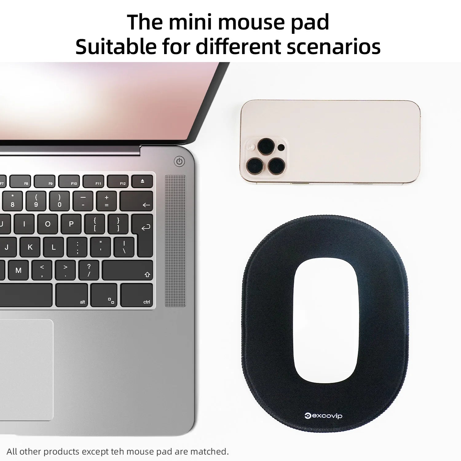 EXCO Mini Mouse Pad Office Mousepad Small with Stitched Edge Non-Slip Rubber Base for Home Laptop Computer Desk Gaming