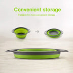Silicone Folding Drain Basket Fruit Vegetable Washing Basket Foldable Strainer Colander Collapsible Drainer Kitchen Storage Tool
