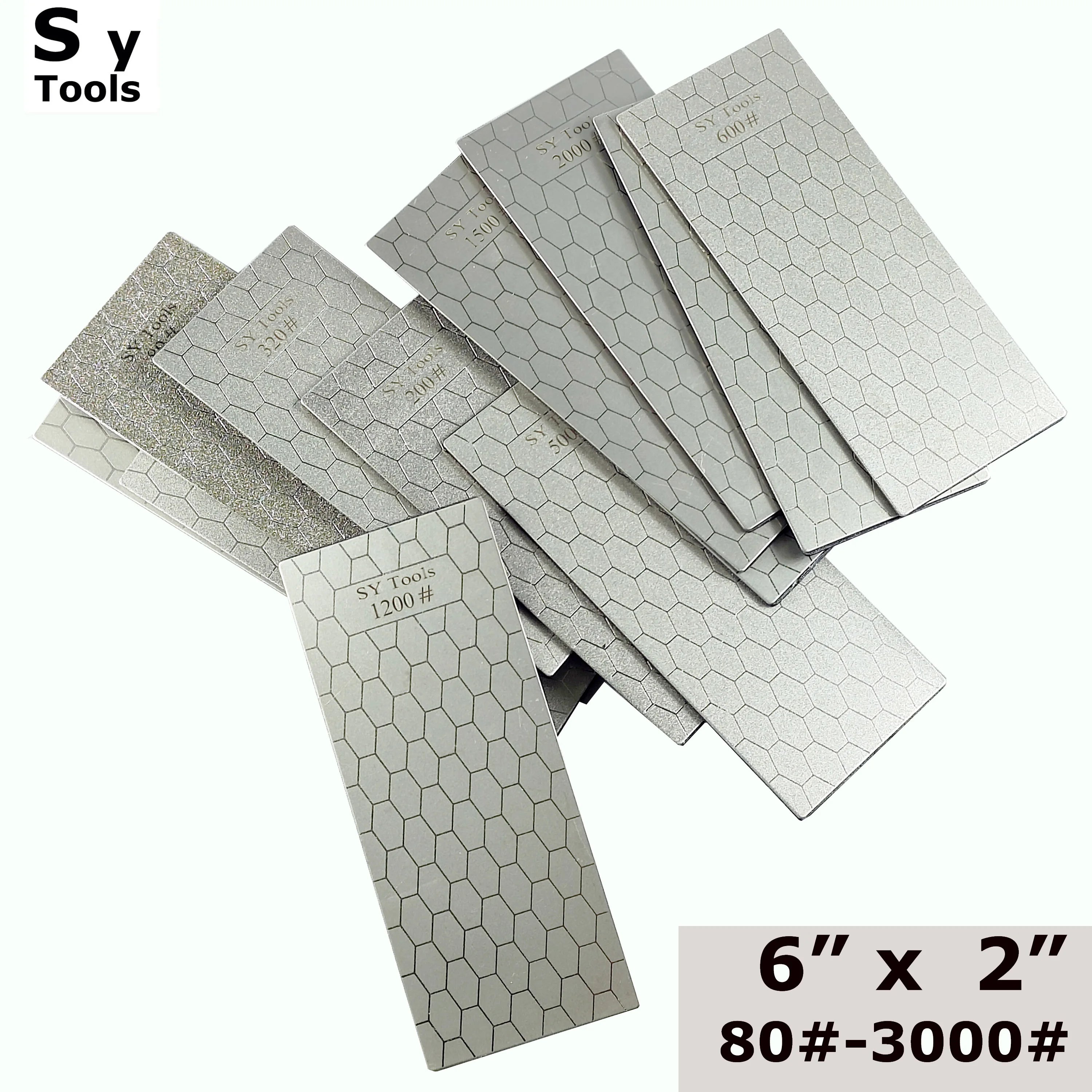 Sy Tools New 80-3000# Professional Diamond Knife Sharpener Sharpening Stone plate Kitchen chef Knife whetstone honeycomb pattern Main image