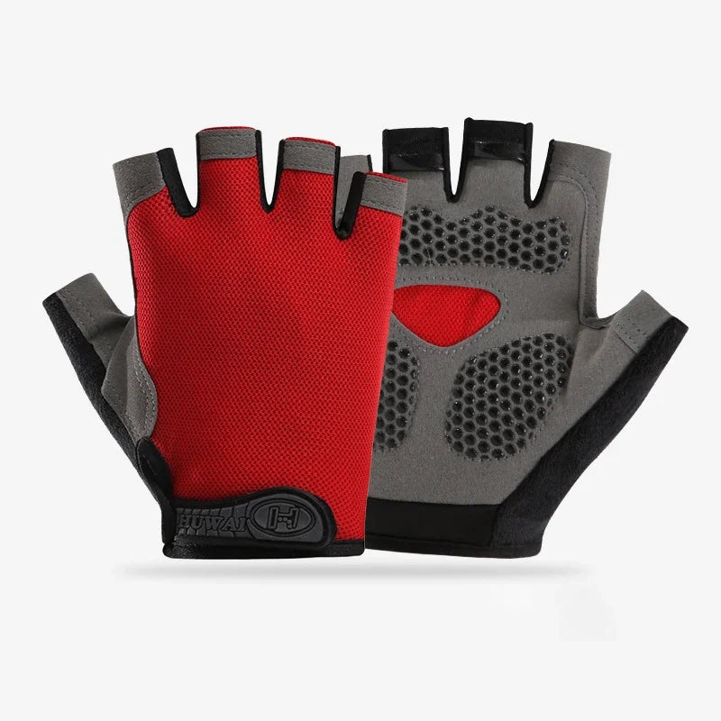 Anti-Slip Breathable Workout Gloves, Fingerless Fitness Training Gym Gloves for Men Women Bodybuilding Cycling Exercise