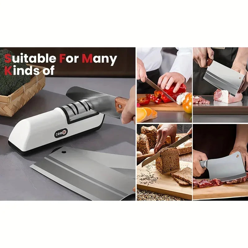 Kitchen Electric Knife Sharpener Multifunctional Automatic Professional 4 Gears Electric Knife Sharpener Kitchen Accessories Imagen secundaria del producto