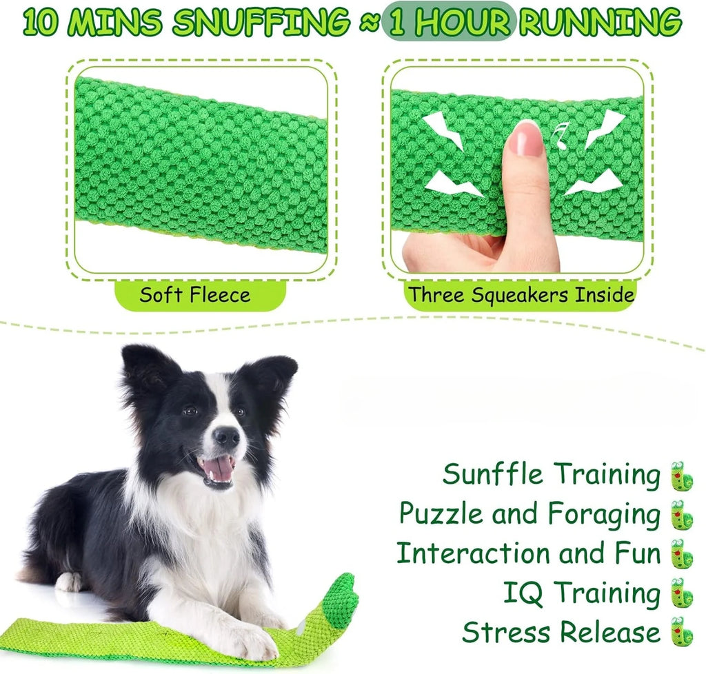Squeaky Dog Toys for Stress Relief, Puzzle & Snuffle Foraging Training, IQ Stimulation for Small, Medium & Large Dogs