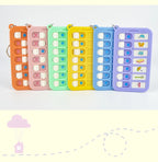 Kids Self-Discipline Checklist Memo Board Portable Keychain Visual Habit Tracker for Children Daily Task
