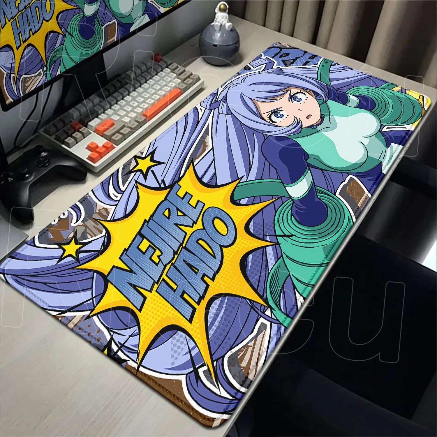 Japan Anime My Hero Academia Mousepad Bakugou Katsuki Large Lock Edge Keyboard Pad For Gamer Computer Desk Mats Anti-slip Rubber