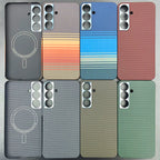 Carbon Fiber Case For Samsung Galaxy S25 Ultra/S25+/S25/S25 Edge Lens Camera Protection Aramid Fiber Cover Lightweight Slim Case