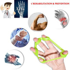 5 Finger Finger Strength Grip Band Mini Silicone Hand Exerciser Gripper Muscle Building Injury Recovery for Gym Fitness Training