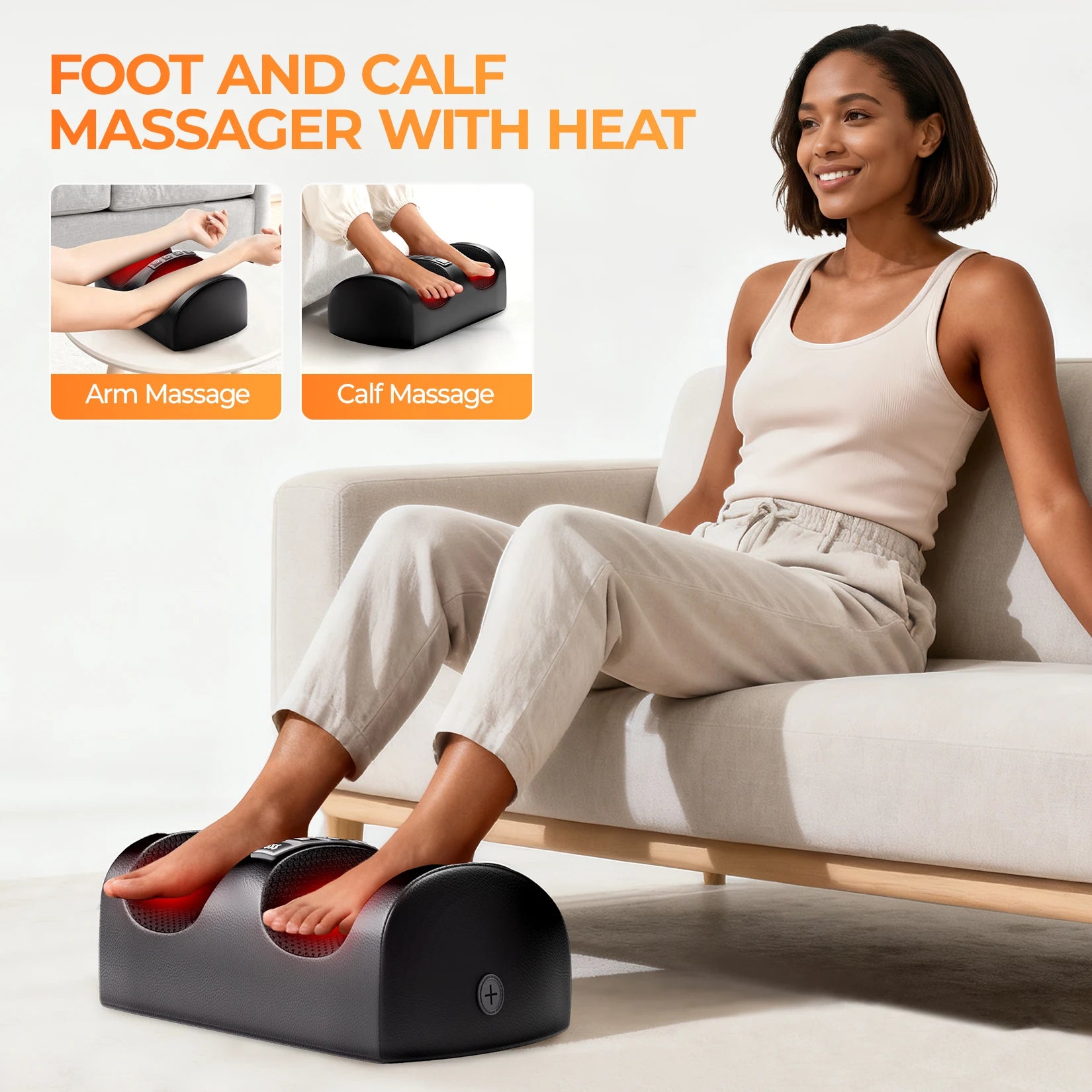 Shiatsu Full Body Massage Mat with Heat, Detachable Massager Pad, 10 Vibrating Motors, 9 Intensity Levels, Relax at Home Office Imagen secundaria del producto