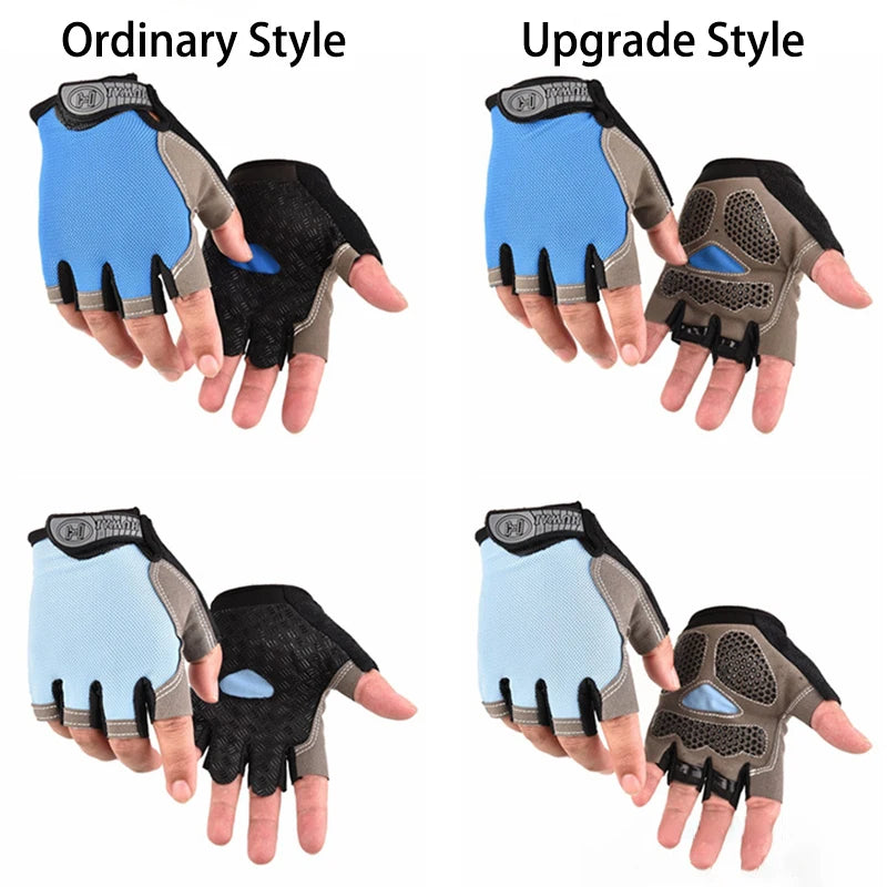 Anti-Slip Breathable Workout Gloves, Fingerless Fitness Training Gym Gloves for Men Women Bodybuilding Cycling Exercise
