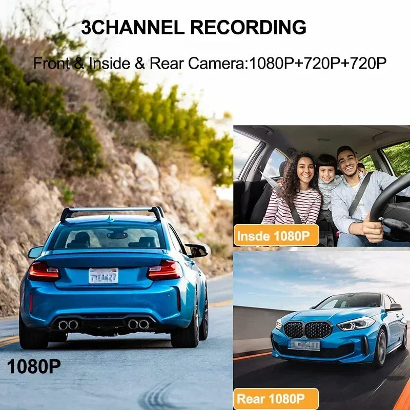 1080P Car Dvr WiFi APP 3/2Lens Dash Cam for Cars Camera for Vehicle Recorder Video Front and Rear Camera  Night Vision Dashcam Image secondaire du produit