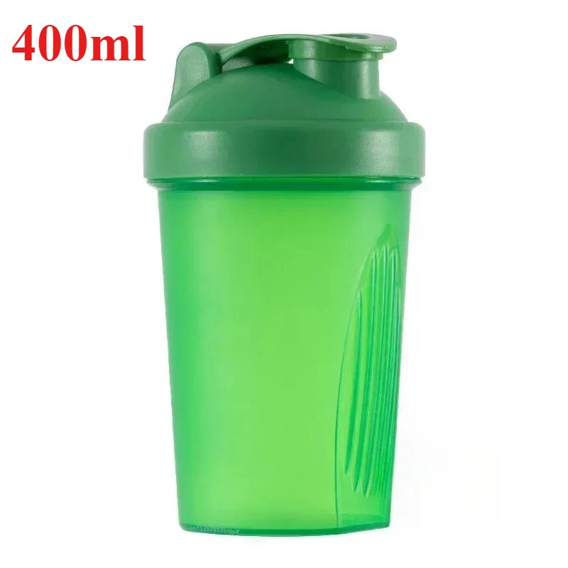 Sports Shaker Protein Bottle with steel Ball Powder Shake Cup Water Bottle Plastic Mixing Cup Body Building Exercise Bottle
