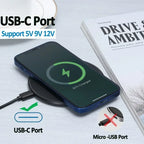 New Wireless Charger For iPhone 17 16 15 14 13 Pro Max Induction Fast Charging Pad Dock Station For Samsung S24 Xiaomi Huawei