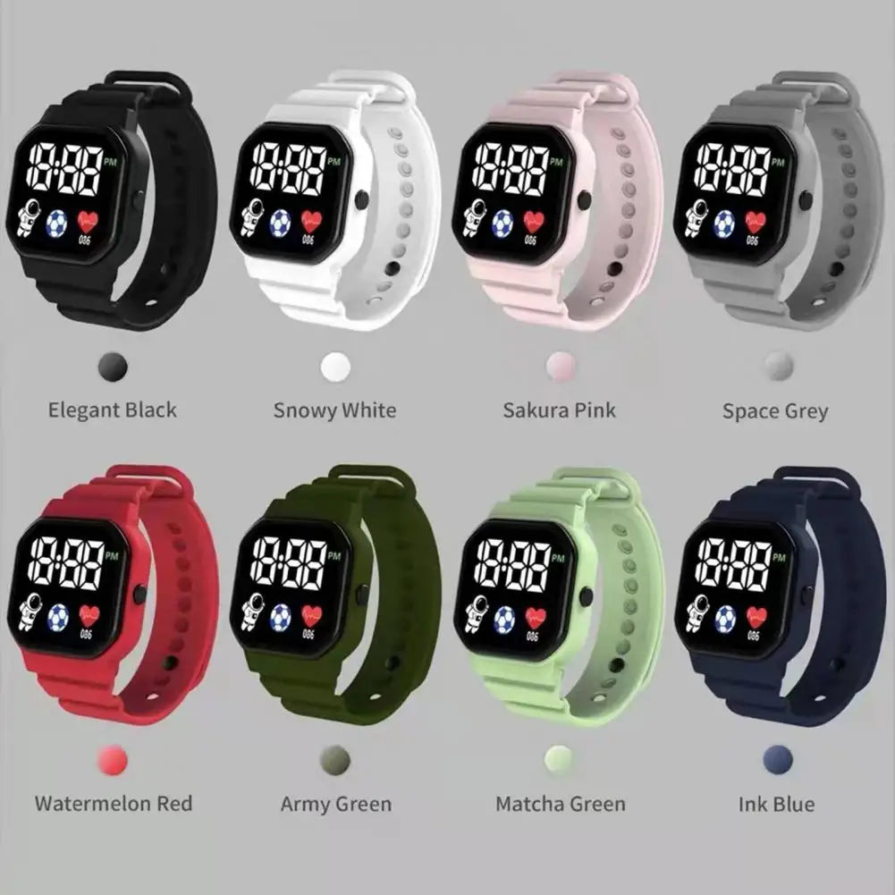 Kids Watch Sport LED Digital Watches Football Silicone Strap Waterproof Electronic Wristwatch for Children Boys Girls Gifts
