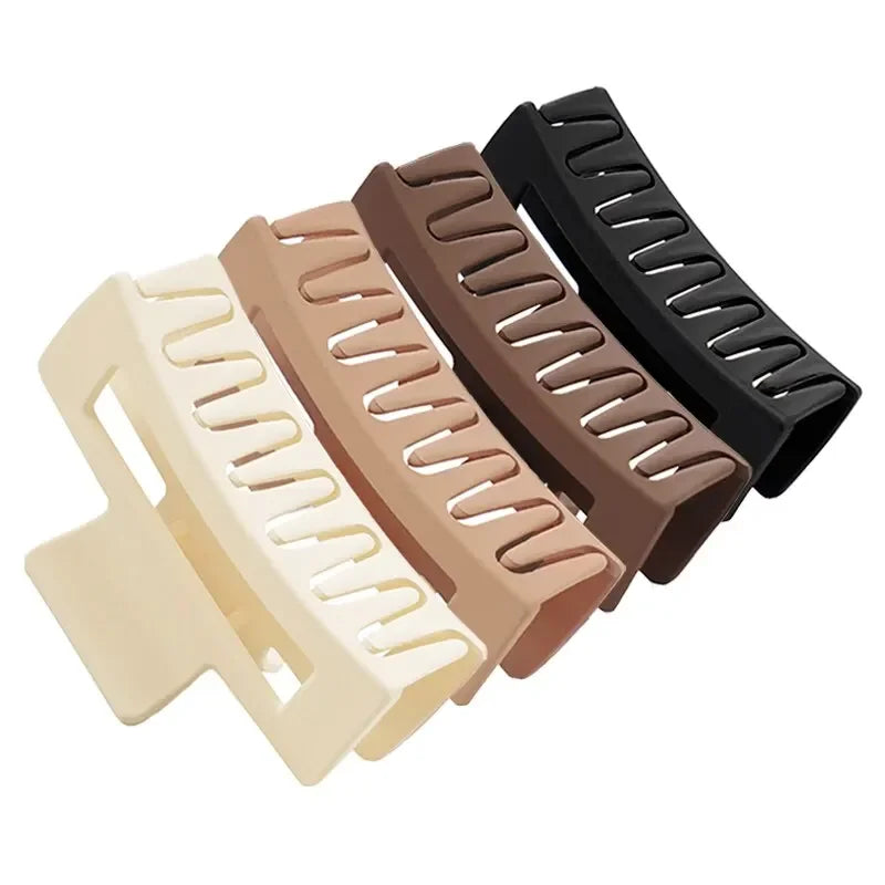 4Pcs/Set Women Girls Claw Clips Coffee Black Hair Claw Nonslip Crab Hairpins Barrette Fashion Hair Accessories Gifts Imagen principal del producto
