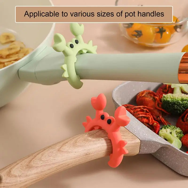 Utensil Rest Crab Shaped Silicone Utensil Rest Countertop Ladle Holder Anti-Overflow Stove Top Spatula Holder Kitchen Gadget Imagen secundaria del producto