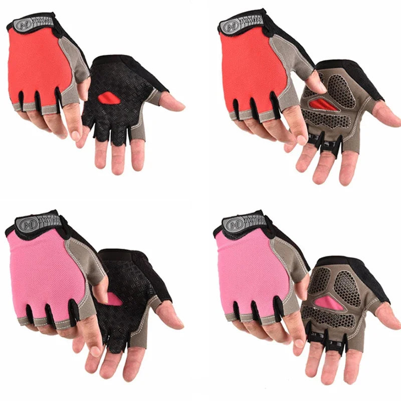 Anti-Slip Breathable Workout Gloves, Fingerless Fitness Training Gym Gloves for Men Women Bodybuilding Cycling Exercise