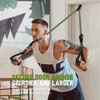 Resistance strap with handle: used for muscle training, strength building, body shaping, yoga, home fitness equipment - natural