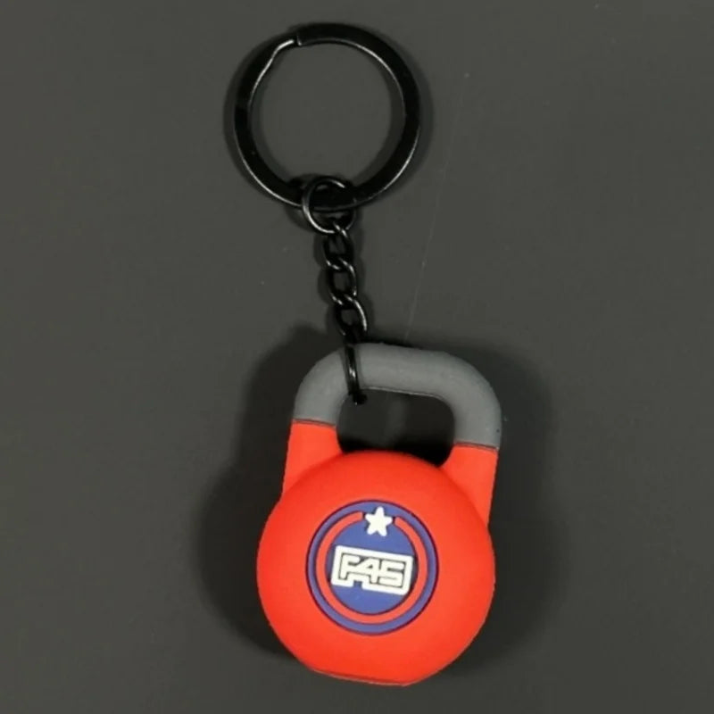 New Barbell Keychain DlY Silicone Dumbbell Keychain Gym Gifts for Gym Lovers Fitness Trainer Gift Backpack Car Key Pendant