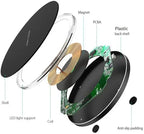 New Wireless Charger For iPhone 17 16 15 14 13 Pro Max Induction Fast Charging Pad Dock Station For Samsung S24 Xiaomi Huawei
