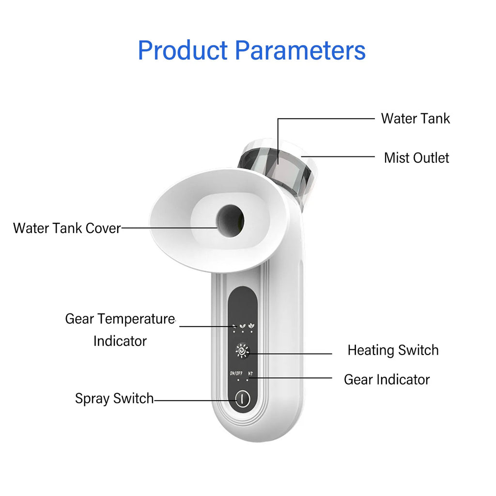 Hot Cold Compress Eye Steamer Relieve Fatigue Dry Eyes Moisturizing Heating Face Eyes Massage Mask Humidifier Mist Nano Sprayer