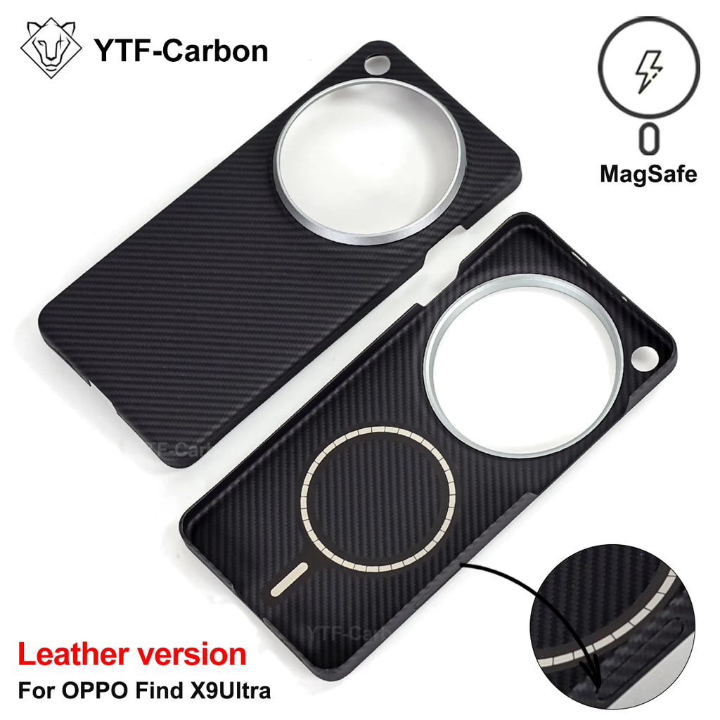 YTF-Carbon For Oppo X9 Pro Aramid Carbon Fiber Cover For Magsafe Find X9/X9s pro/X9 Ultra Cover Mobile Phone Accessories