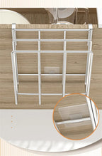 JUSTINLAU Stainless steel Kitchen Hanging Organizer Rack with Hook Paper Towel Rag Hanging Cutting Board Pot Cover Storage Shelf